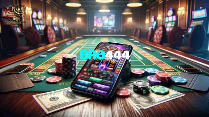 BRO444 casino presented on mobile device in Pakistan with slots and live games